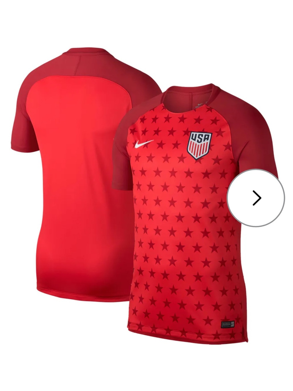 Men's Nike Red USMNT GX2 Training Jersey